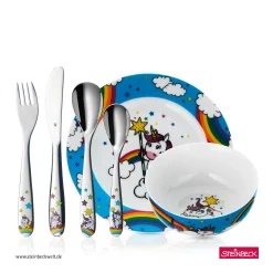 WMF Teller|Kindergeschirr|Kindergeschirr-Set Einhorn, 6-teilig