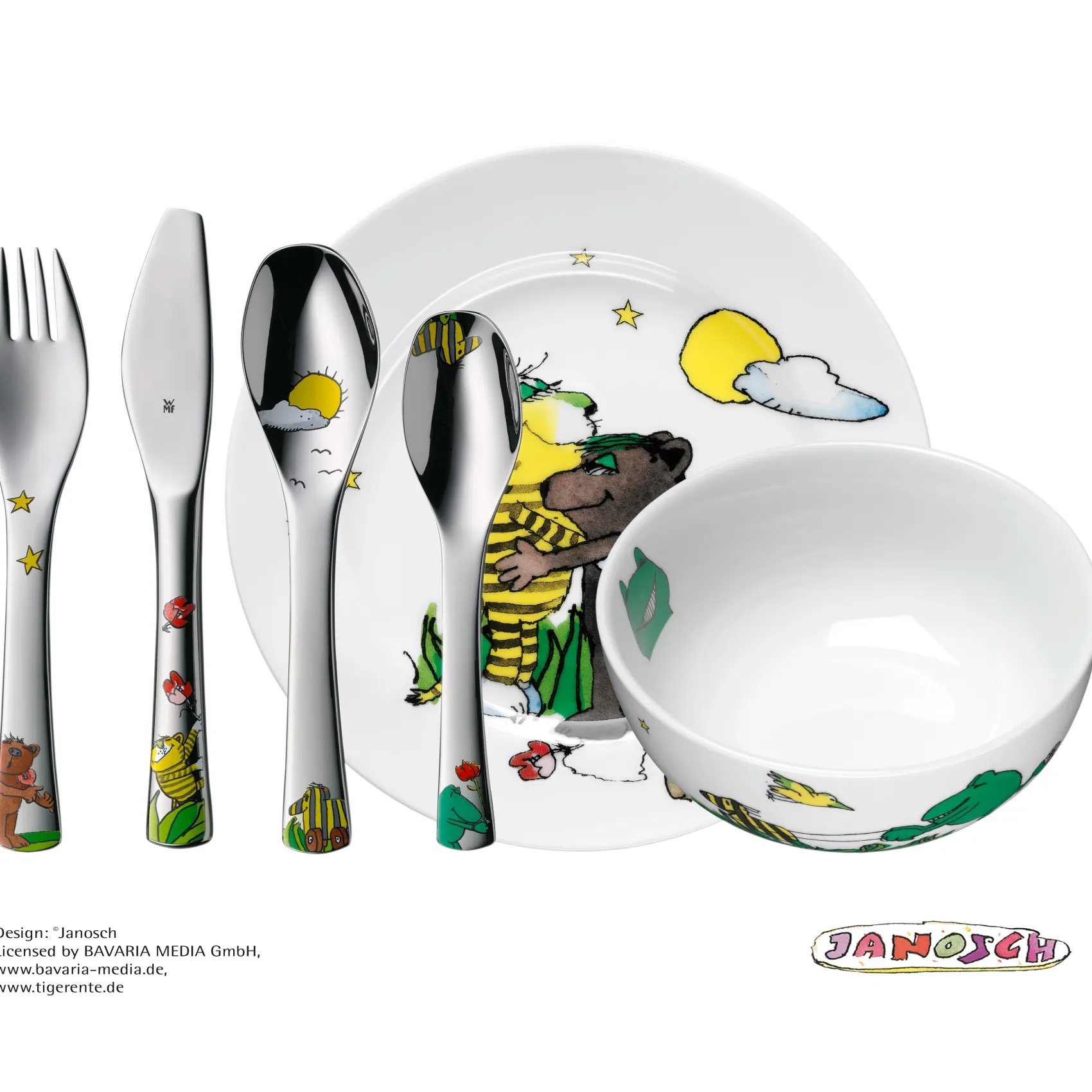 WMF Teller|Kindergeschirr|Kindergeschirr-Set Janosch, 6-teilig