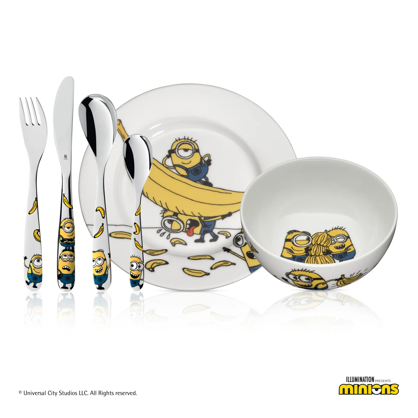 WMF Teller|Kindergeschirr|Kindergeschirr-Set Minions®, 6-teilig