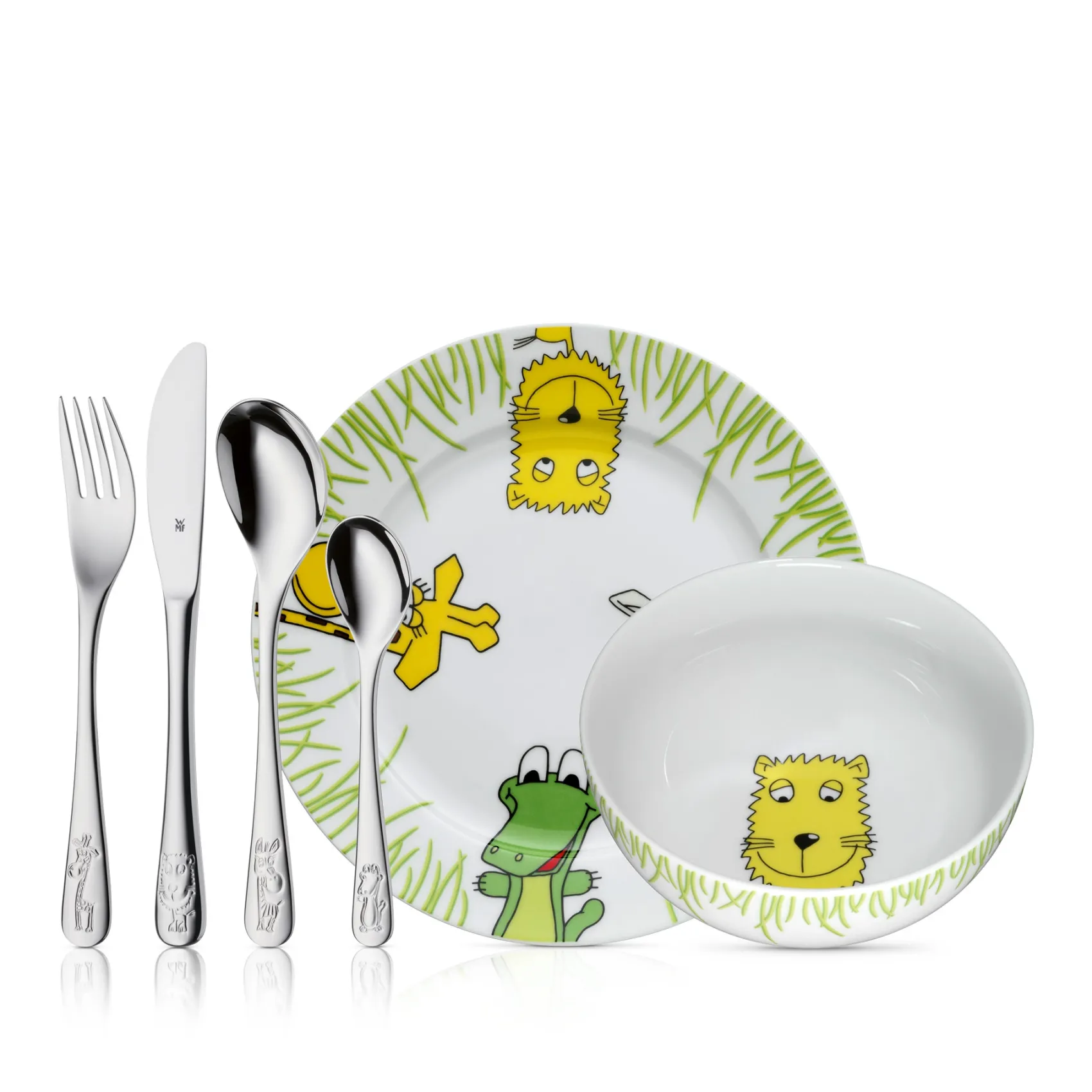 WMF Teller|Kindergeschirr|Kindergeschirr-Set Safari, 6-teilig