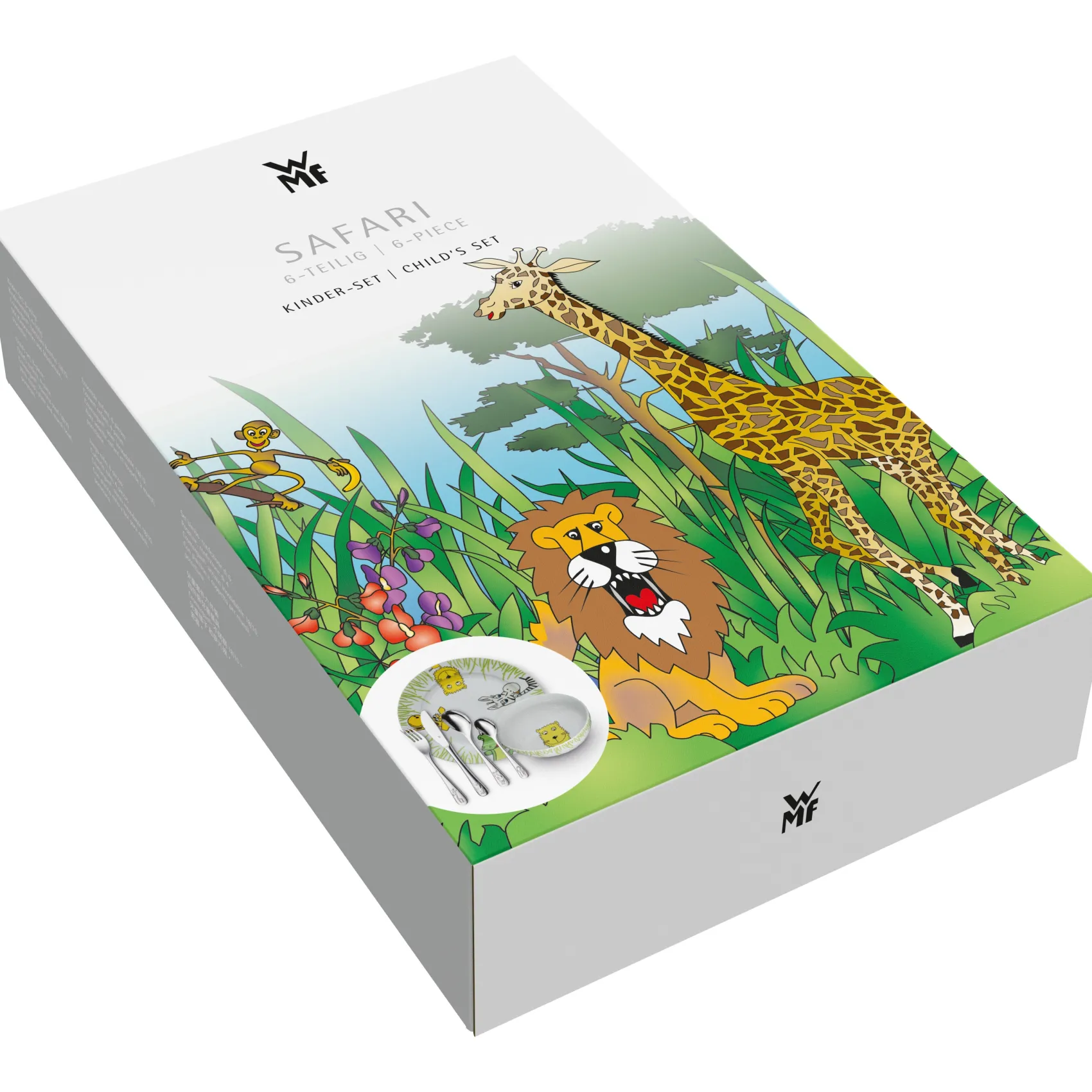 WMF Teller|Kindergeschirr|Kindergeschirr-Set Safari, 6-teilig