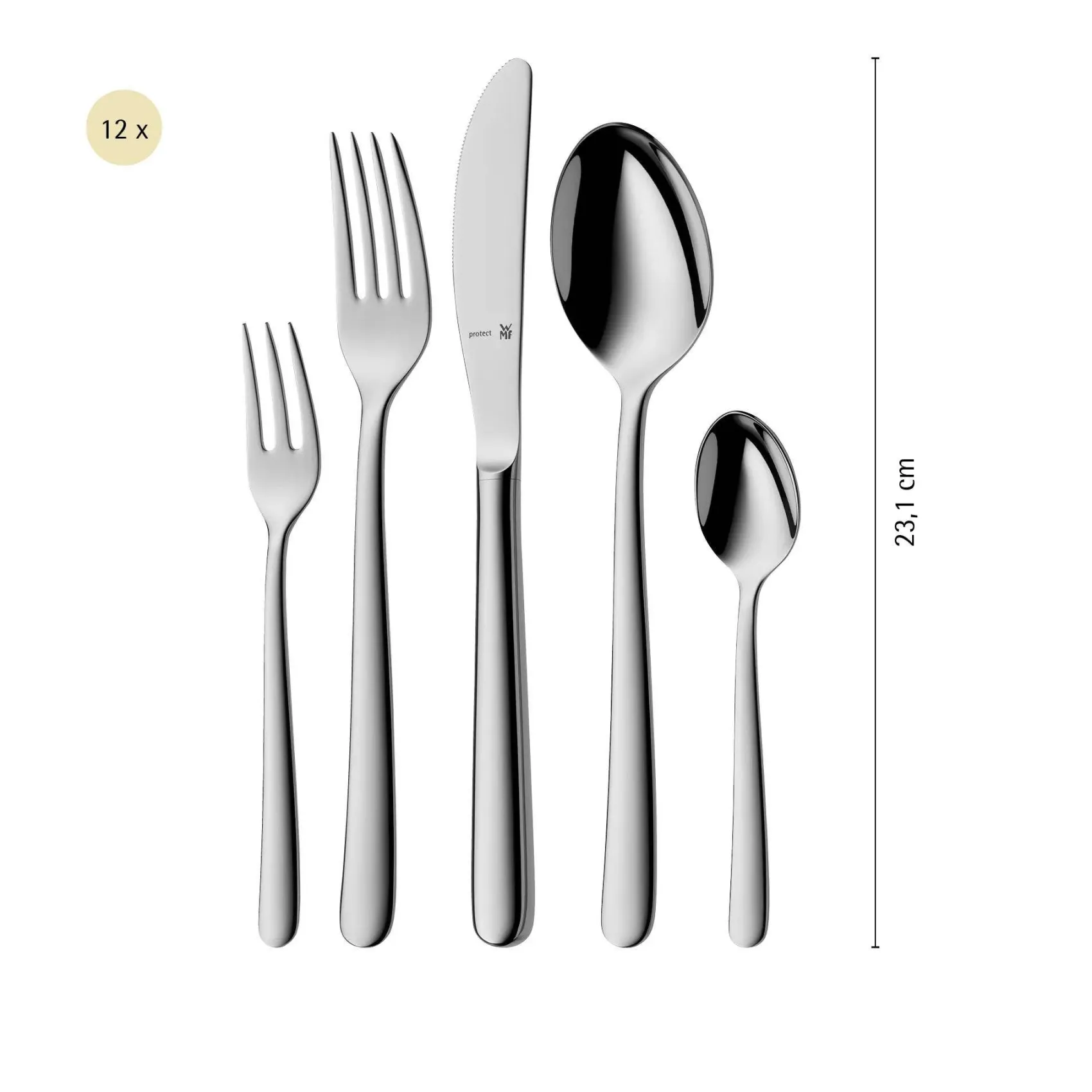 WMF Besteck-Sets|Kult Plus Besteck-Set, 66-teilig, Cromargan protect®