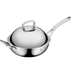 WMF Woks|Pfannen Mit Deckel|Multiply Wok mit Edelstahldeckel, 28 cm