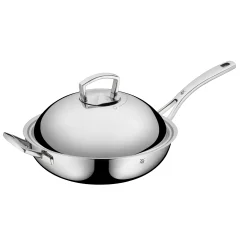 WMF Woks|Pfannen Mit Deckel|Multiply Wok mit Edelstahldeckel, 32 cm