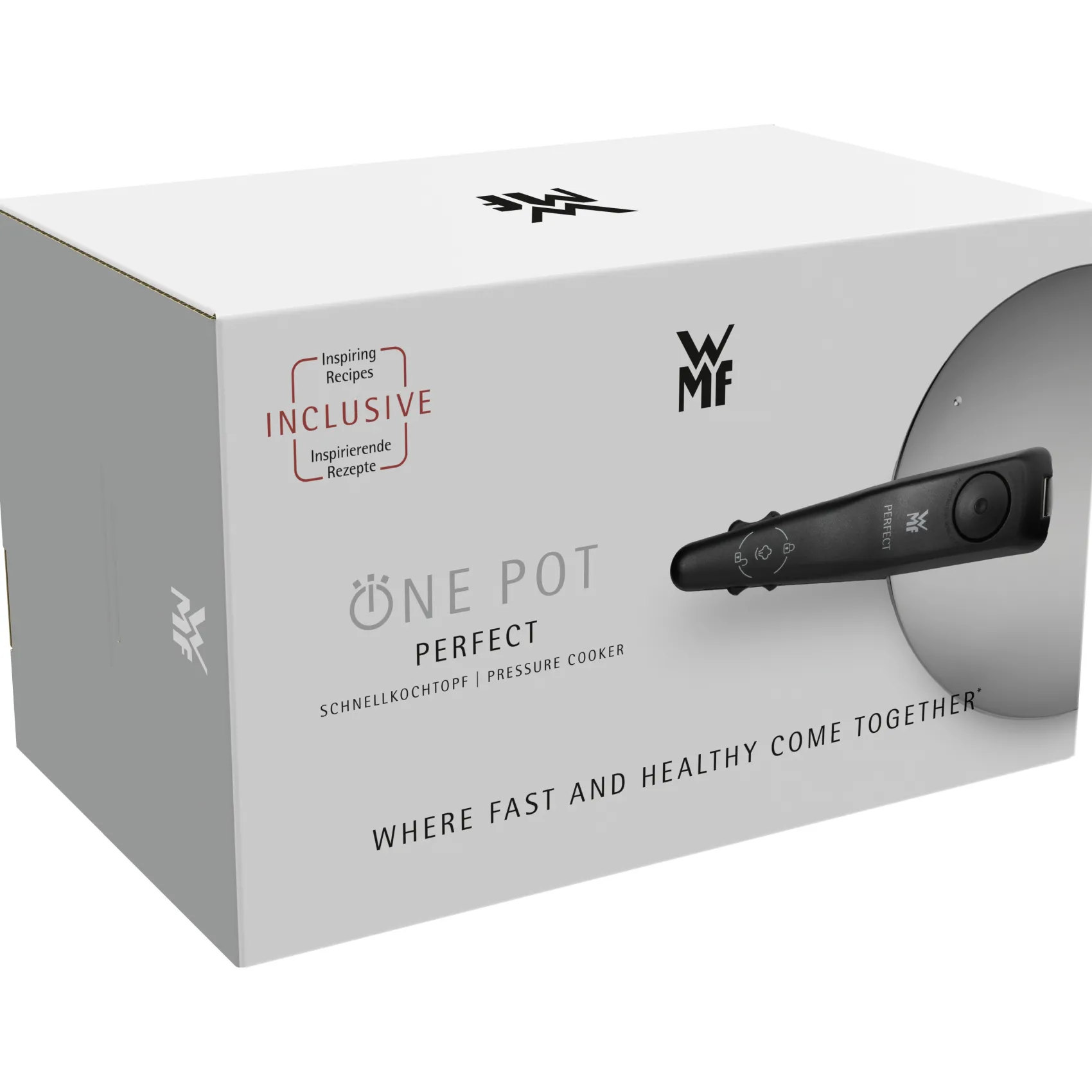 WMF Schnellkochtöpfe|Induktionstöpfe|Perfect One Pot Schnellkochtopf mit Dampfgareinsatz, 22 cm, 6,5 Liter
