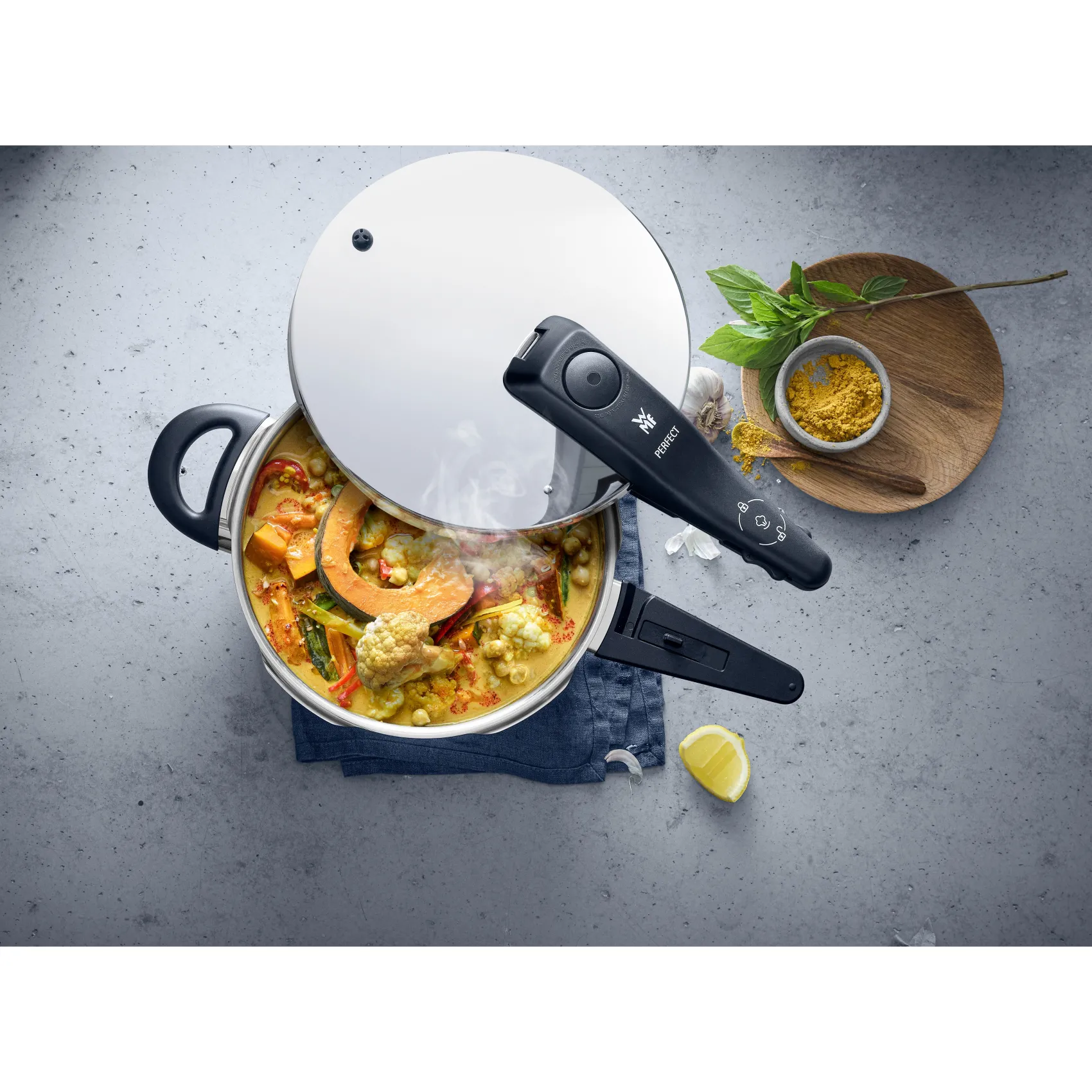 WMF Schnellkochtöpfe|Induktionstöpfe|Perfect One Pot Schnellkochtopf, 22 cm, 8,5 Liter