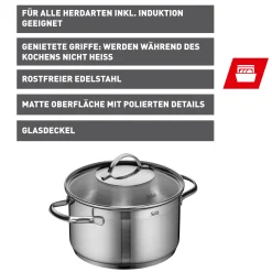 WMF Kochtöpfe|Induktionstöpfe|Silit Achat Kochtopf mit Deckel, 20 cm