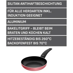 WMF Induktionspfannen|Bratpfannen|Silit Belluna Stielpfanne, 20 cm, Rosé