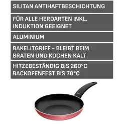 WMF Induktionspfannen|Bratpfannen|Silit Belluna Stielpfanne, 24 cm, Rosé