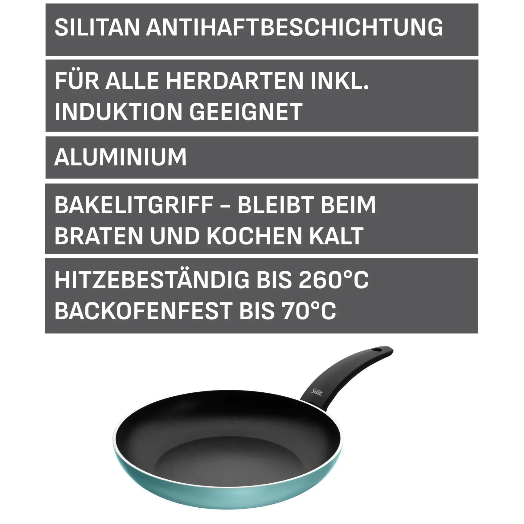WMF Induktionspfannen|Bratpfannen|Silit Belluna Stielpfanne, 28 cm, Grün