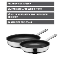 WMF Induktionspfannen|Pfannen-Sets|Silit Calabria Pfannen-Set, 24 & 28 cm