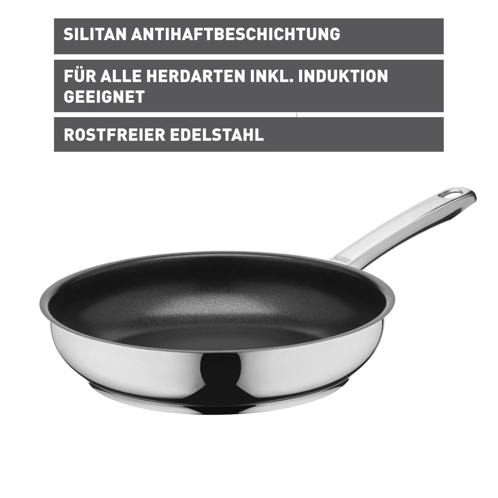 WMF Bratpfannen|Induktionspfannen|Silit Calabria Stielpfanne, 24 cm