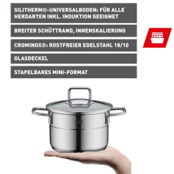 WMF Kochtöpfe|Silit Extra Cook Mini-Kochtopf 14 cm mit Glasdeckel