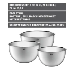 WMF Schüsseln|Silit Küchenschüssel-Set, 3-teilig