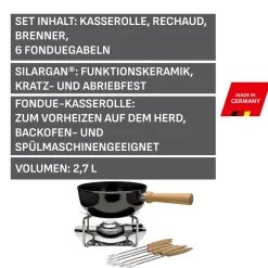 WMF Fondues|Fondues|Silit Käsefondue-Set, 9-teilig