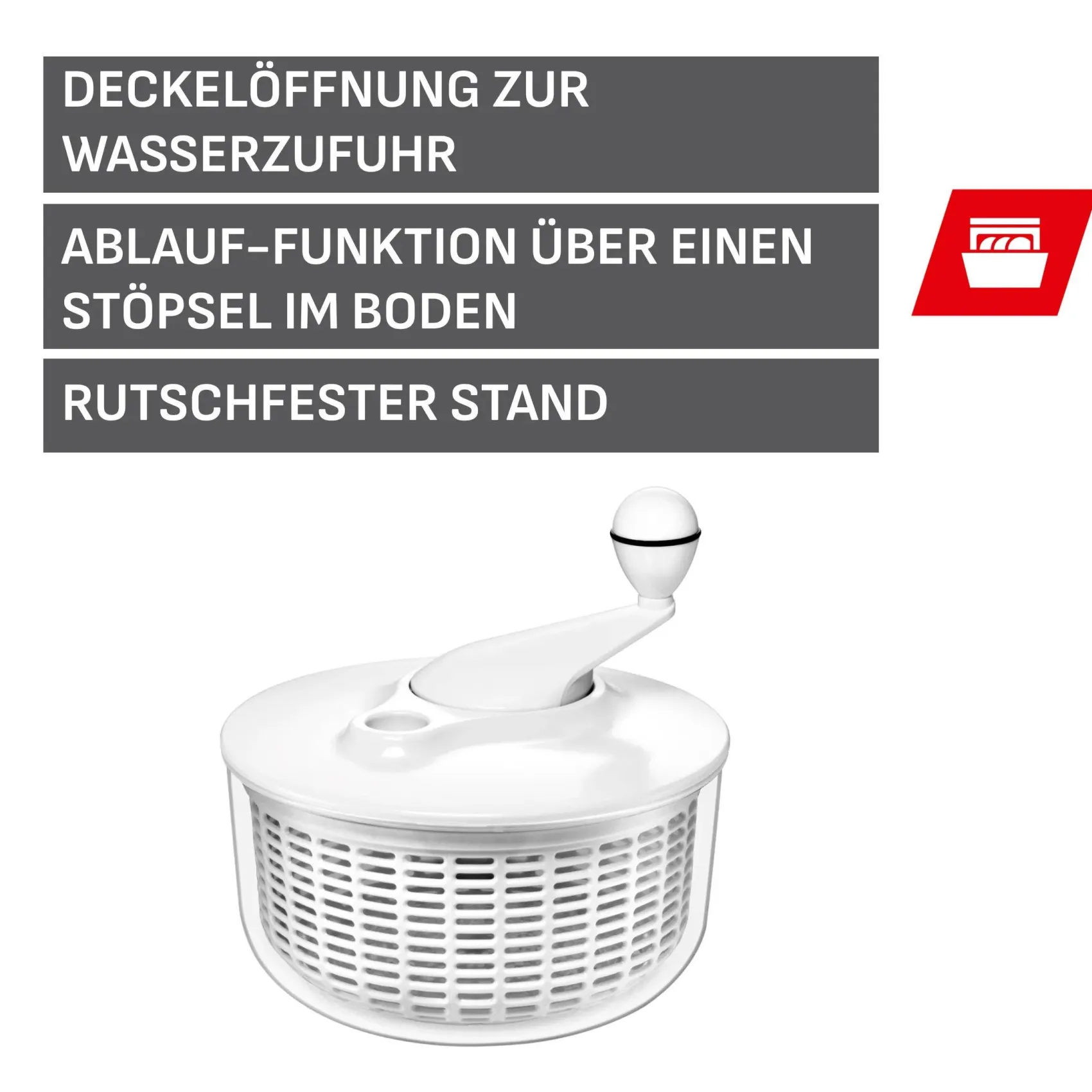 WMF Schüsseln|Silit Salatschleuder, Weiß
