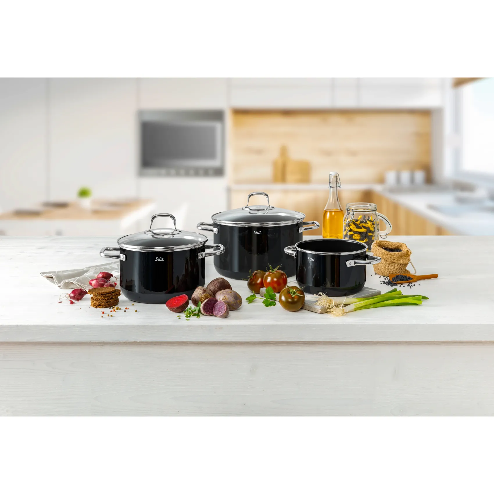 WMF Topfsets|Silit Silargan® Elegance Topf-Set, 4-teilig, Red
