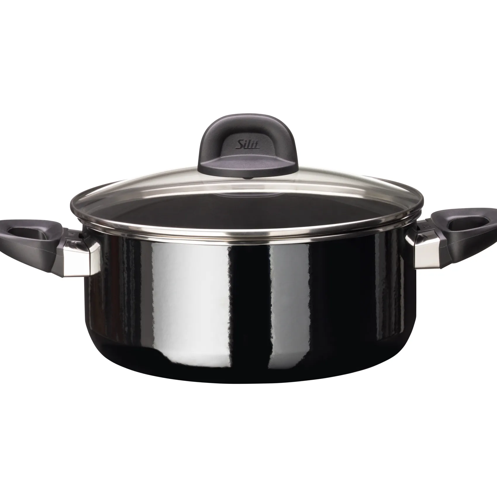 WMF Bratentöpfe|Silit Silargan® Modesto Bratentopf mit Deckel, 24 cm, Black