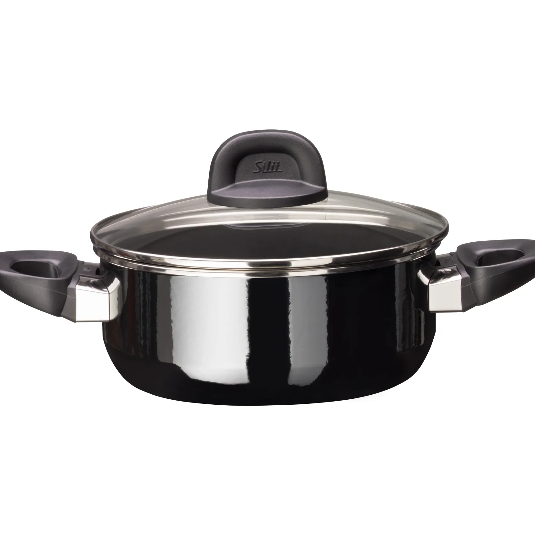 WMF Bratentöpfe|Silit Silargan® Modesto Bratentopf mit Deckel, 20 cm, Black