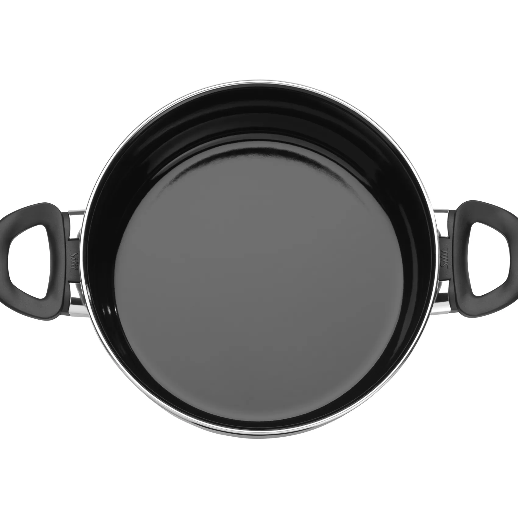 WMF Kochtöpfe|Induktionstöpfe|Silit Silargan® Modesto Kochtopf mit Deckel, 24 cm, Black