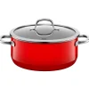 WMF Bratentöpfe|Silit Silargan® Passion Bratentopf mit Deckel, 24 cm, Red
