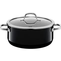 WMF Bratentöpfe|Silit Silargan® Passion Bratentopf mit Deckel, 24 cm, Black