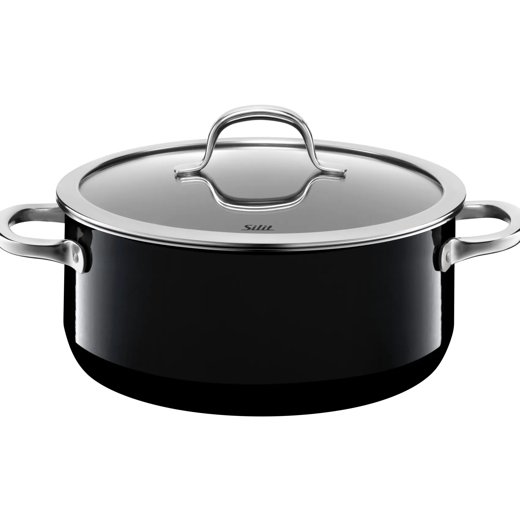 WMF Bratentöpfe|Silit Silargan® Passion Bratentopf mit Deckel, 24 cm, Black