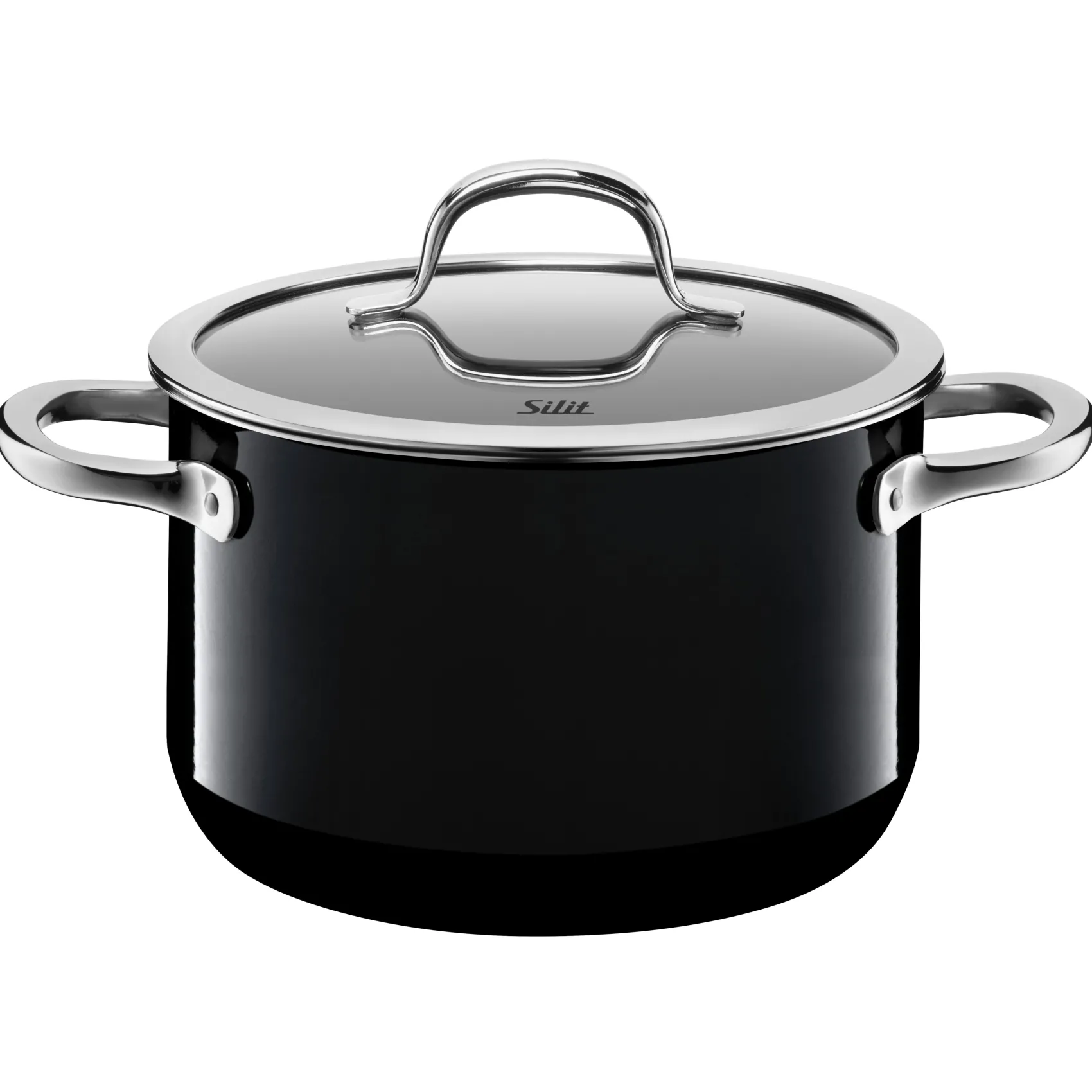 WMF Kochtöpfe|Induktionstöpfe|Silit Silargan® Passion Kochtopf mit Deckel, 20 cm, Black