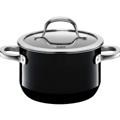 WMF Kochtöpfe|Induktionstöpfe|Silit Silargan® Passion Kochtopf mit Deckel, 16 cm, Black