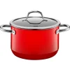 WMF Kochtöpfe|Induktionstöpfe|Silit Silargan® Passion Kochtopf mit Deckel, 20 cm, Red