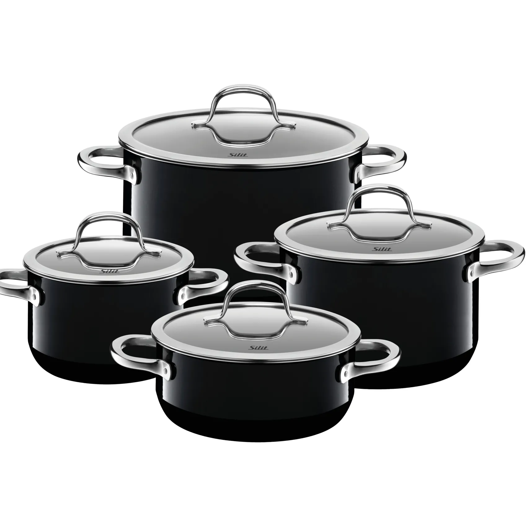 WMF Topfsets|Silit Silargan® Passion Topf-Set, 4-teilig, Black