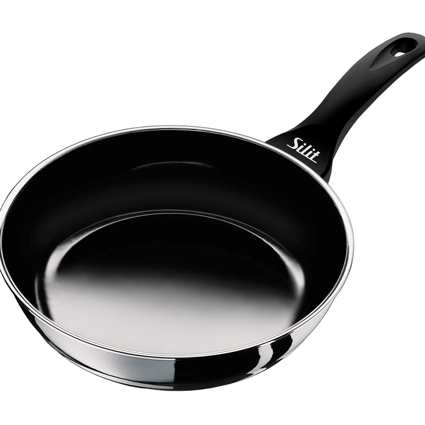 WMF Induktionspfannen|Bratpfannen|Silit Silargan® Professional Stielpfanne hoch, 24 cm, Black