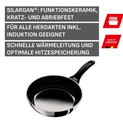 WMF Induktionspfannen|Bratpfannen|Silit Silargan® Professional Stielpfanne hoch, 24 cm, Black
