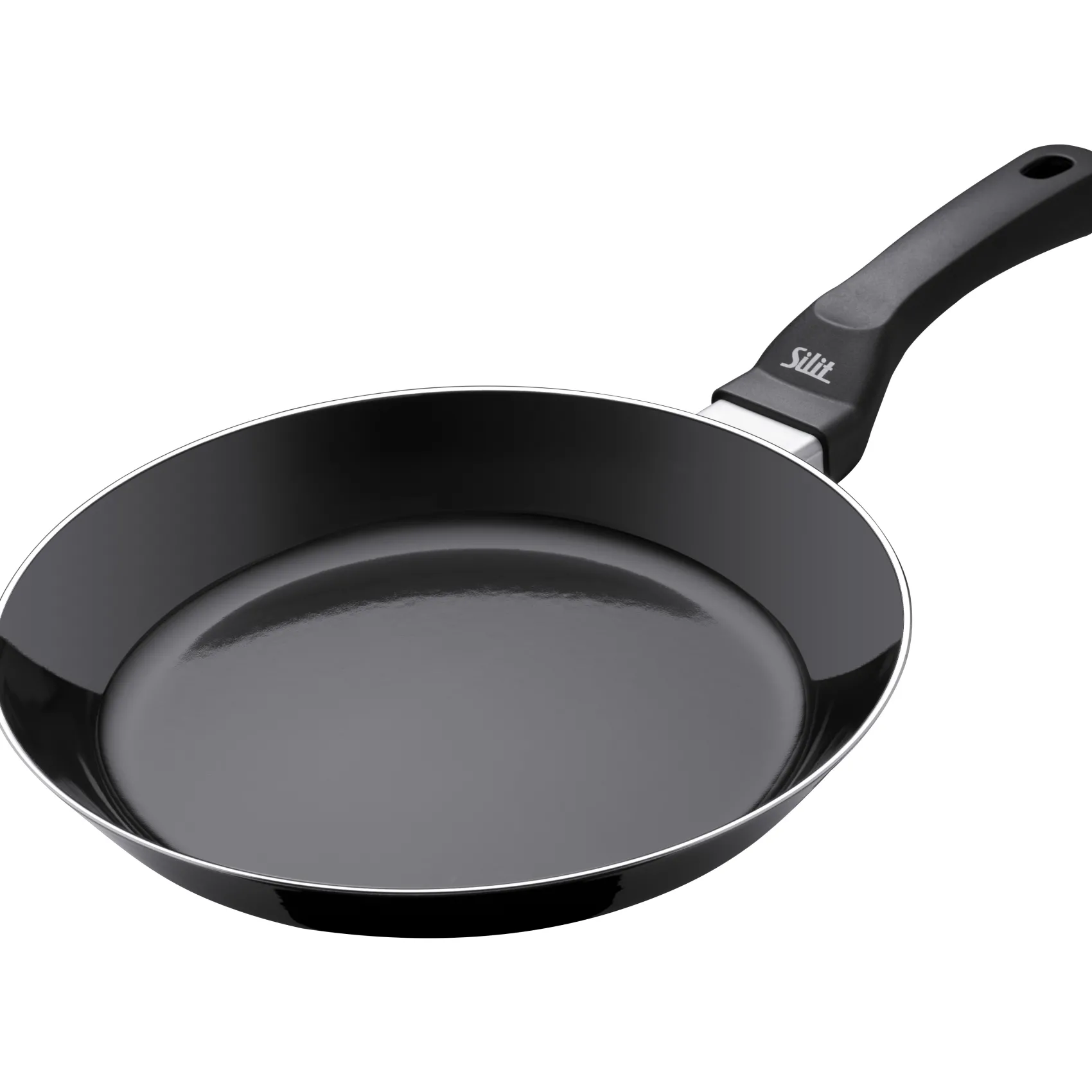 WMF Induktionspfannen|Bratpfannen|Silit Silargan® Professional Stielpfanne flach, 28 cm, Black