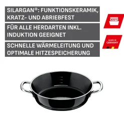 WMF Schmorpfannen|Induktionspfannen|Silit Silargan® Professional Schmorpfanne, 24 cm, Black