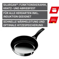 WMF Induktionspfannen|Bratpfannen|Silit Silargan® Professional Stielpfanne hoch, 20 cm, Black