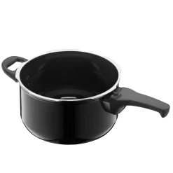 WMF Schnellkochtöpfe|Induktionstöpfe|Silit Silargan® Sicomatic t-Plus Schnellkochtopf, 22 cm, 4,5 l, Black