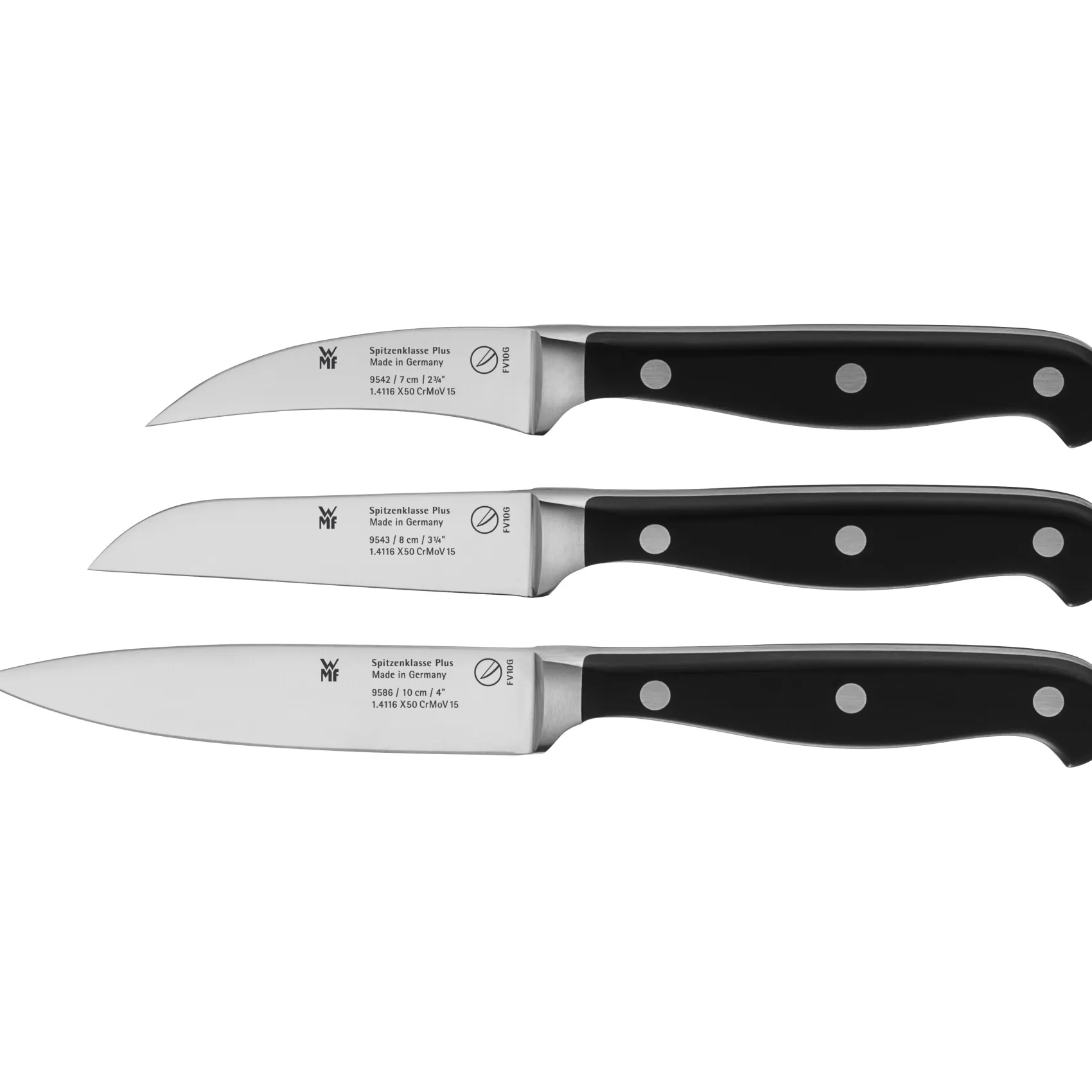 WMF Weitere Küchenmesser|Schälmesser|Spitzenklasse Plus Obst-/Gemüsemesser-Vorteils-Set*, 3-teilig