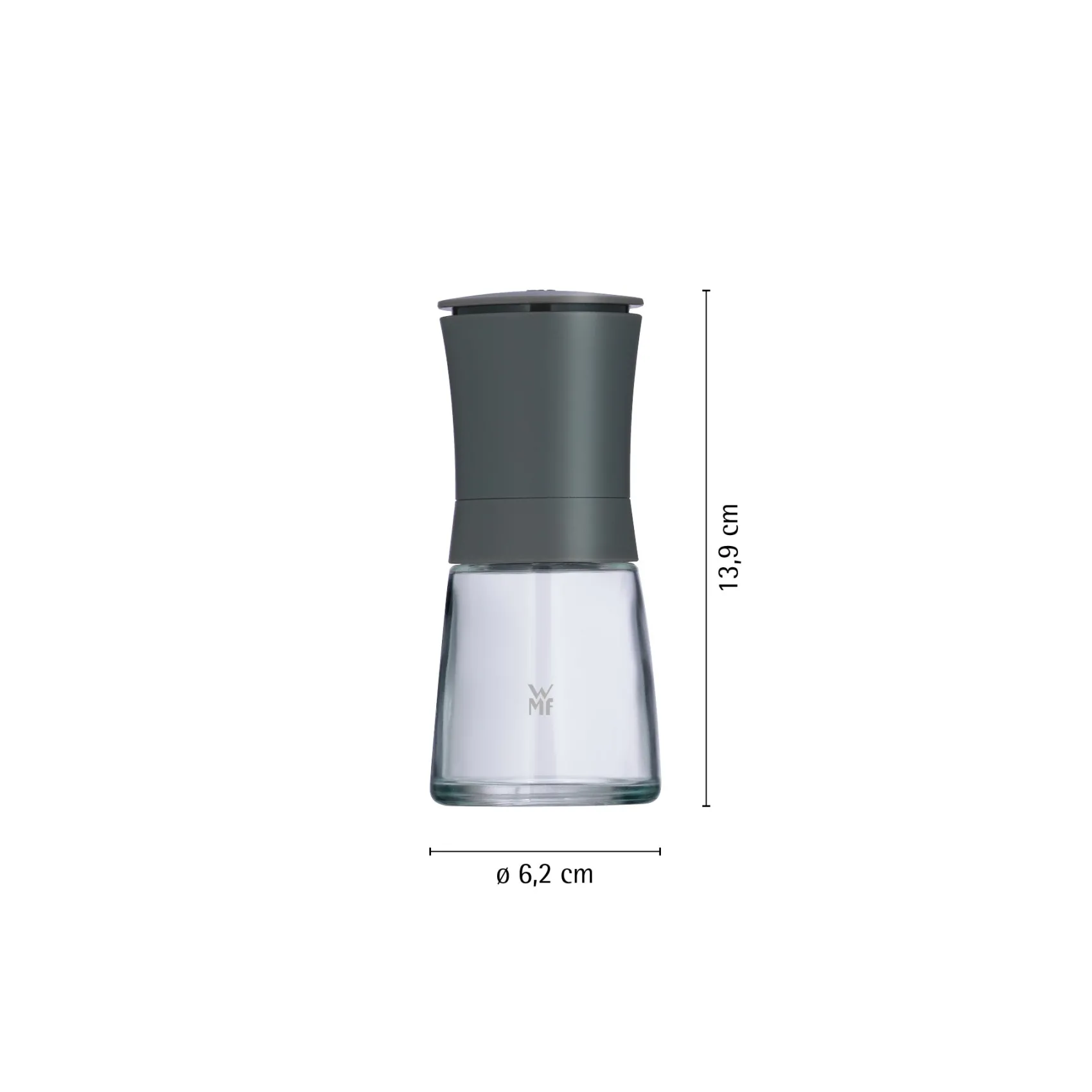 WMF Salz- & Pfeffermühlen|Gewürzmühlen|Trend Gewürzmühlen-Set, 2-teilig, grau
