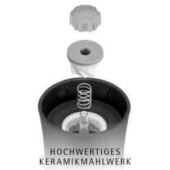 WMF Salz- & Pfeffermühlen|Gewürzmühlen|Trend Gewürzmühlen-Set, 2-teilig, grau