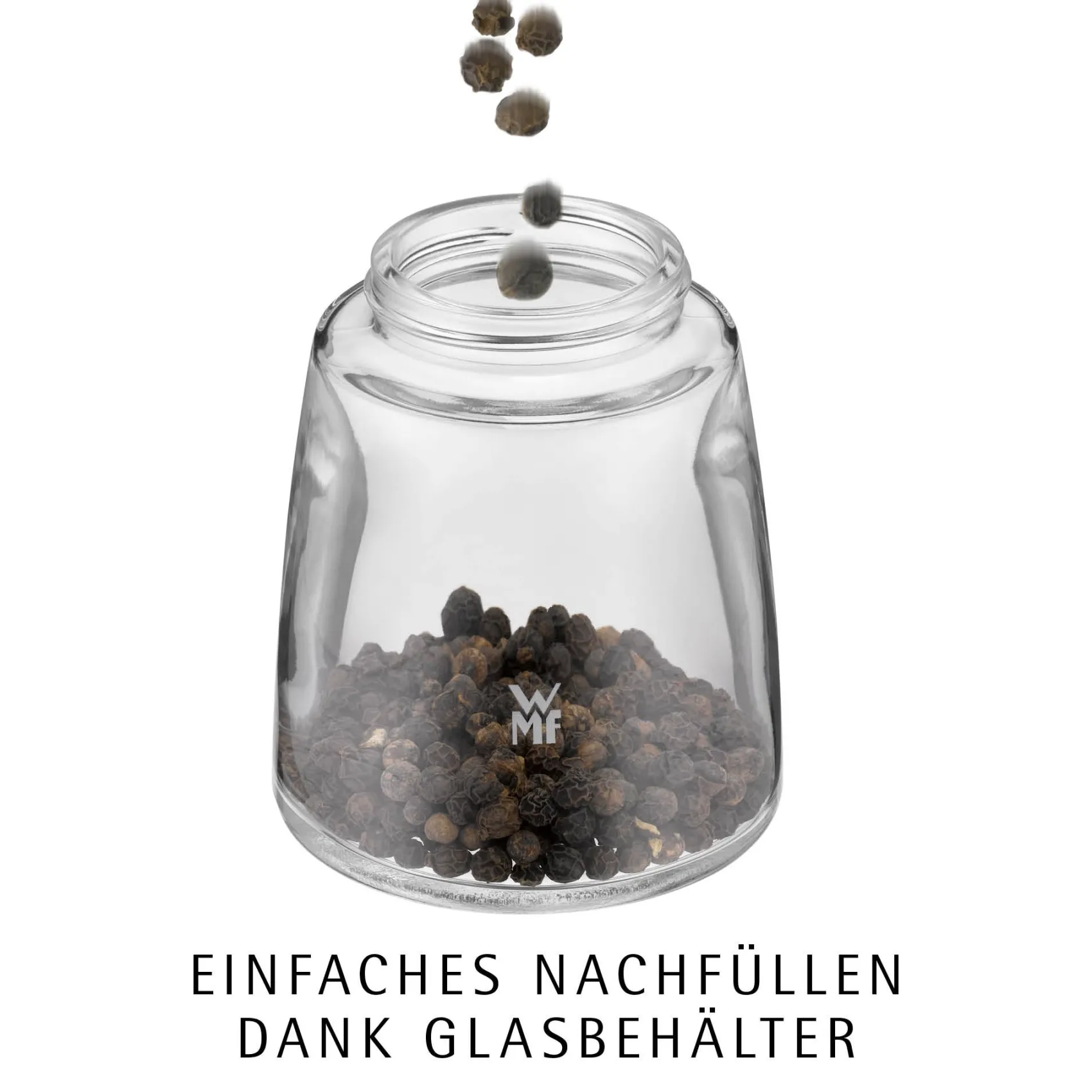WMF Salz- & Pfeffermühlen|Gewürzmühlen|Trend Gewürzmühlen-Set, 2-teilig, grau