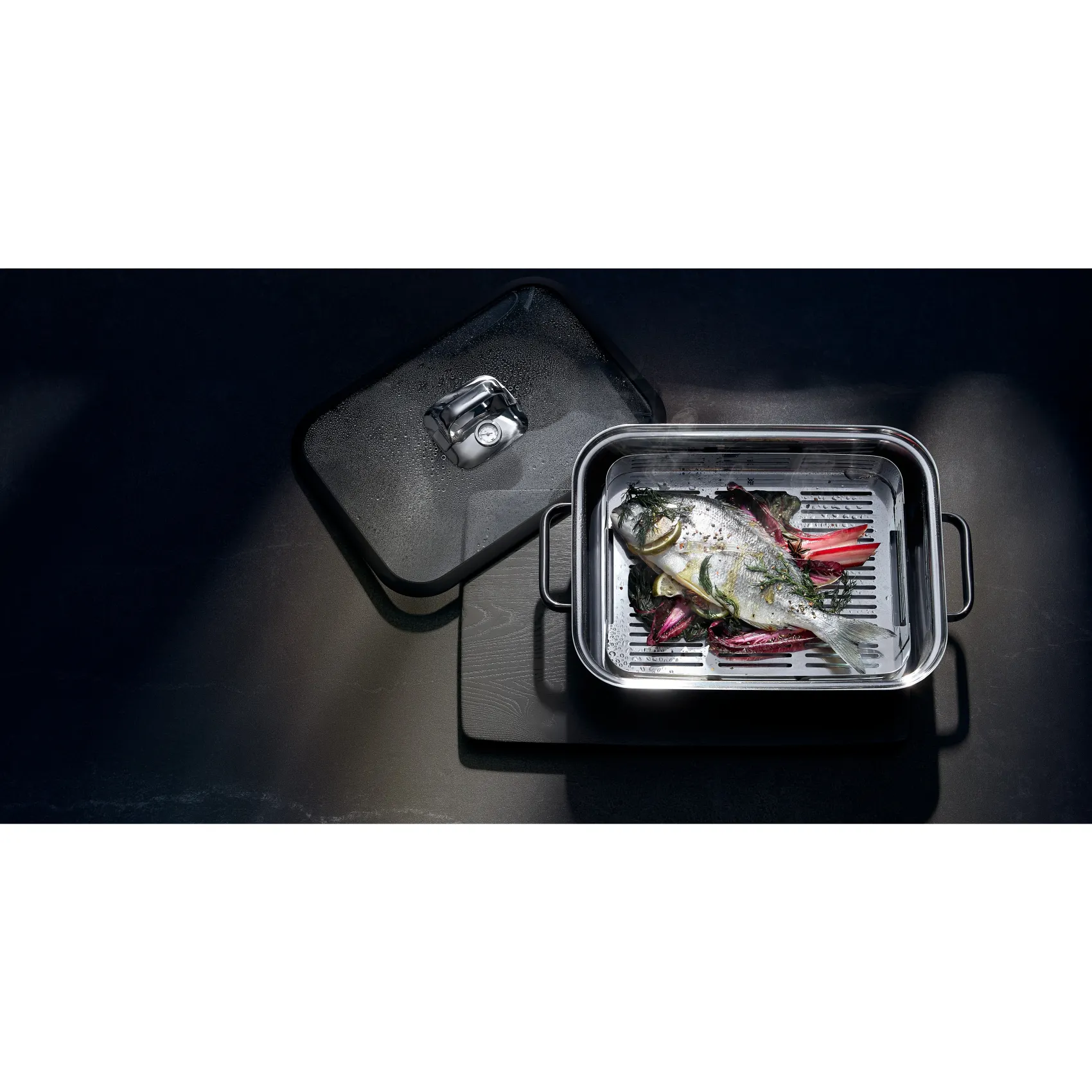 WMF Dampfgarer|Vitalis Aroma-Dampfgarer 6,5 l mit Spargelzange