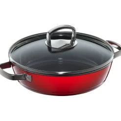WMF Schmorpfannen|Pfannen Mit Deckel|Fusiontec Mineral Roasting Pan 28cm Red with lid