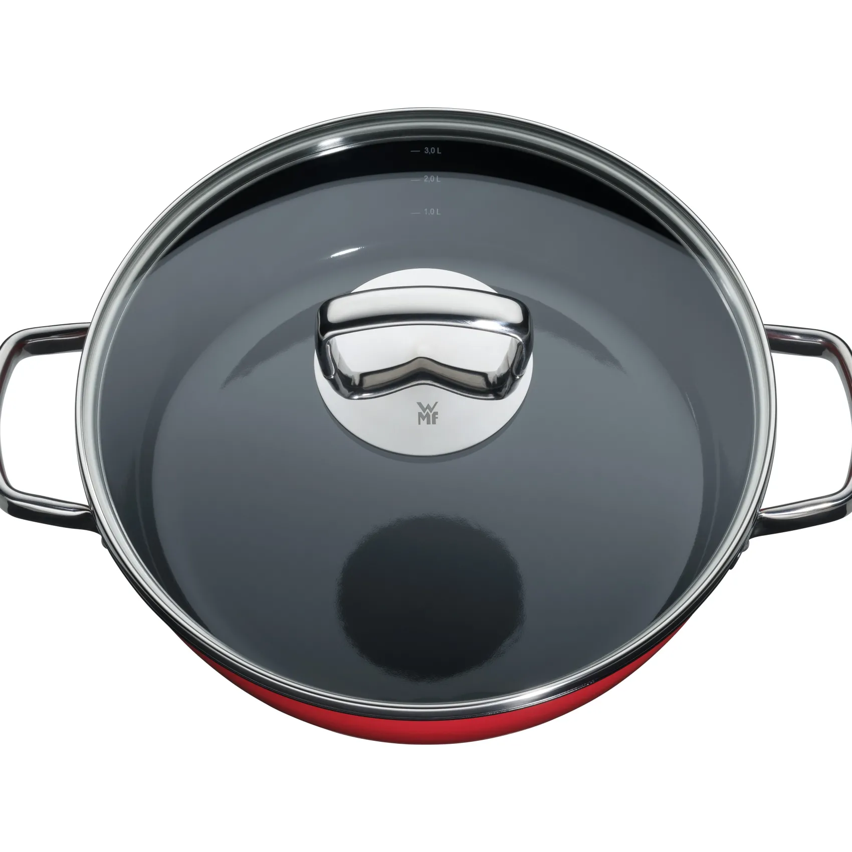 WMF Schmorpfannen|Pfannen Mit Deckel|Fusiontec Mineral Roasting Pan 28cm Red with lid