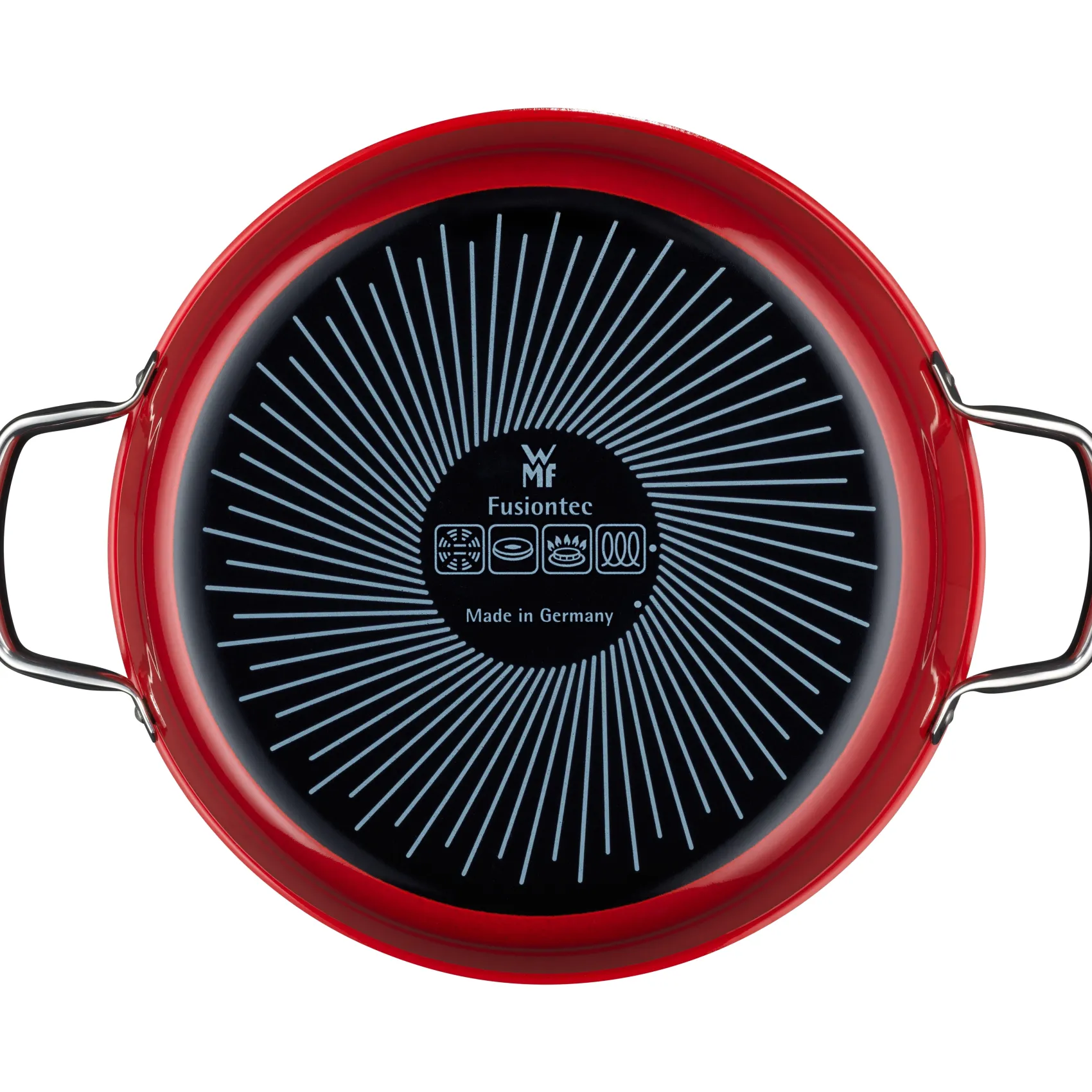 WMF Schmorpfannen|Pfannen Mit Deckel|Fusiontec Mineral Roasting Pan 28cm Red with lid
