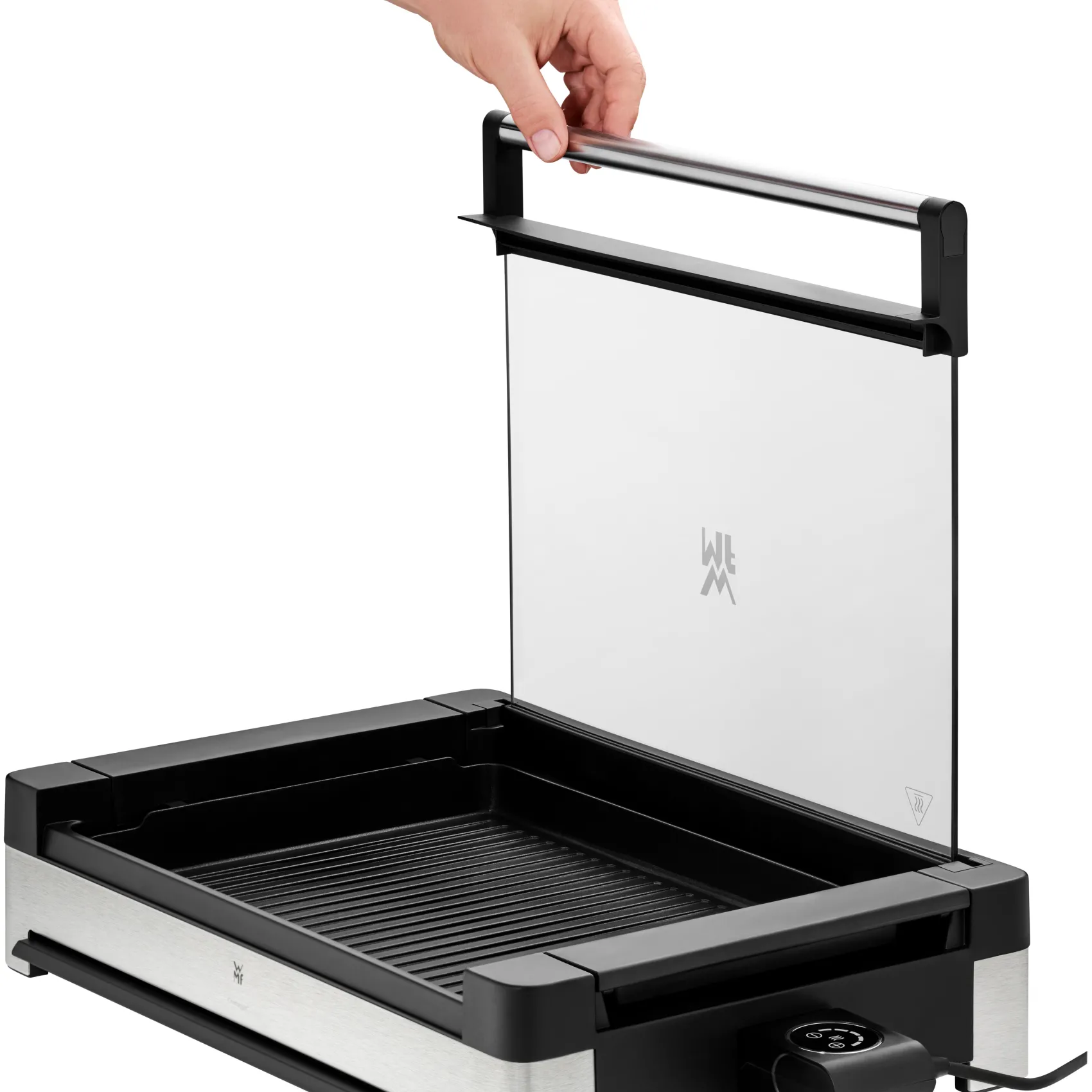 WMF Elektrogrills|Lono Tischgrill gerippt mit Glasdeckel