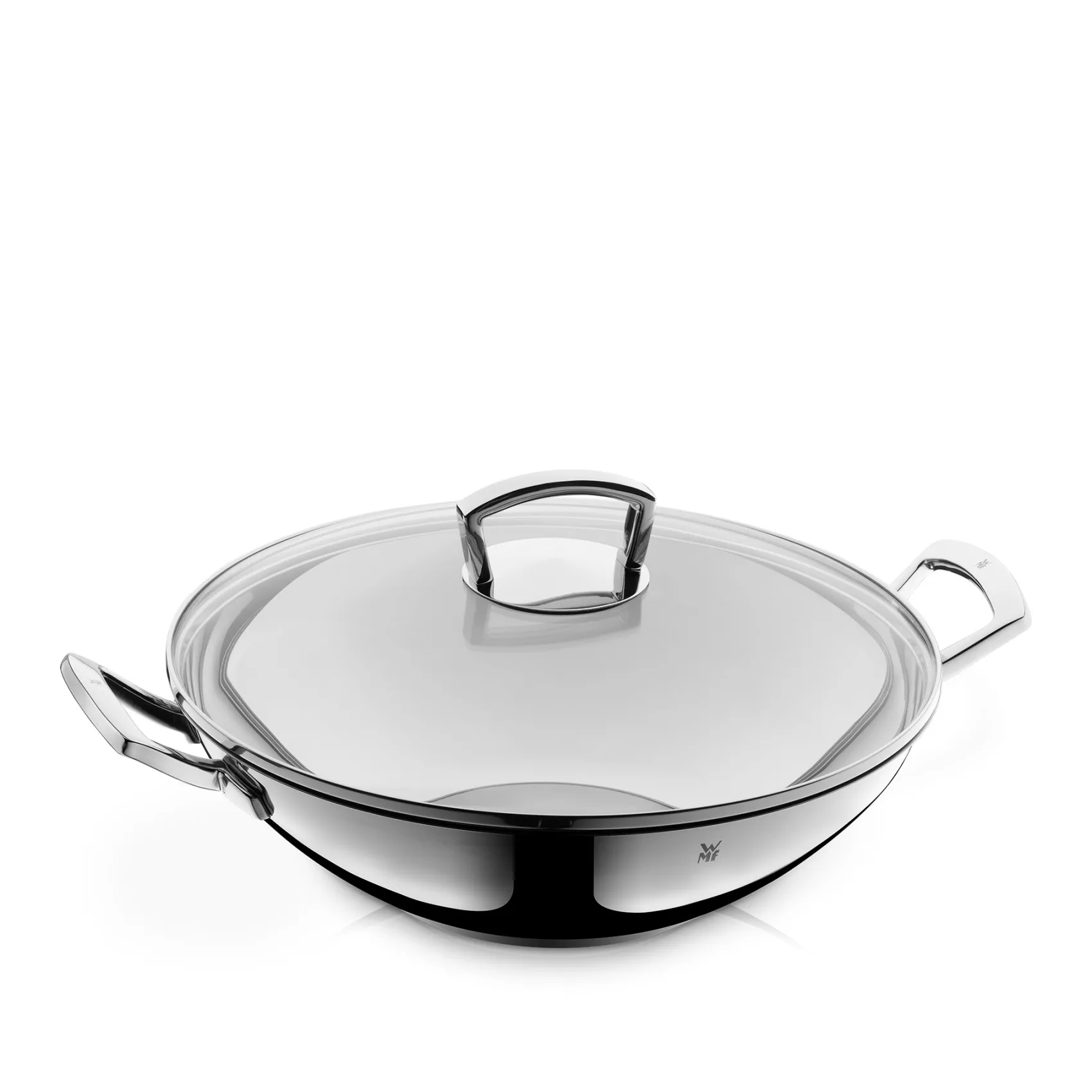 WMF Woks|Pfannen Mit Deckel|Wok mit Glasdeckel, 36 cm